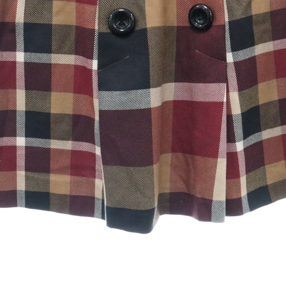 ブルーレーベルクレストブリッジ ニットドッキングワンピース 黒×赤チェック BLUE LABEL CRESTBRIDGE（ブルーレーベルクレストブリッジ）の