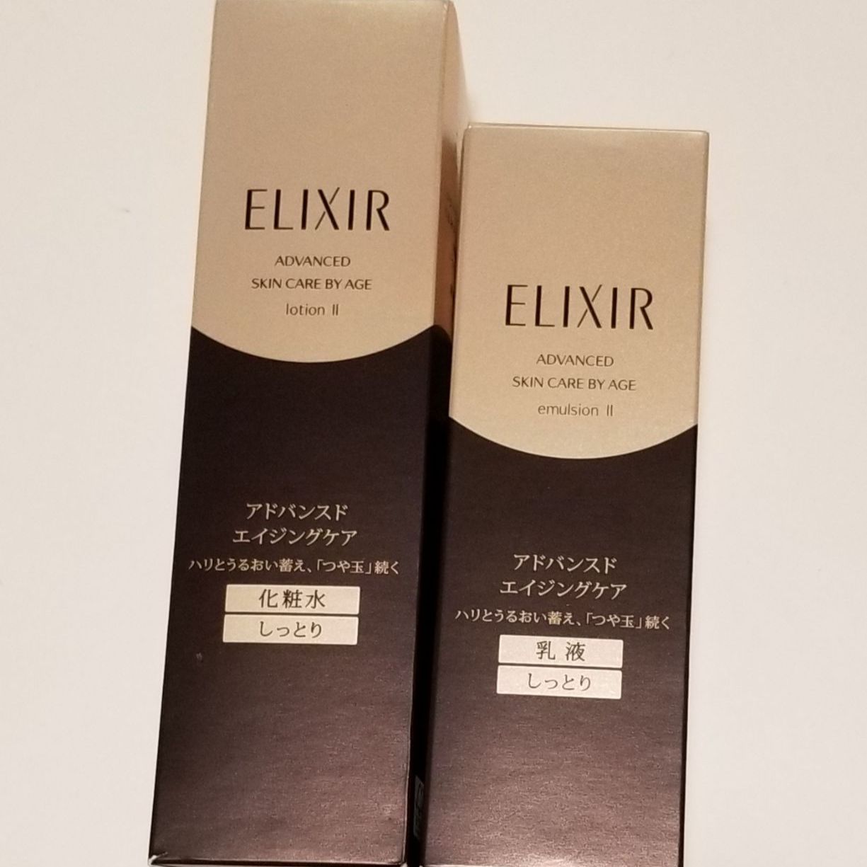 エリクシールアドバンスドローション、エマルジョン、クリアホット 