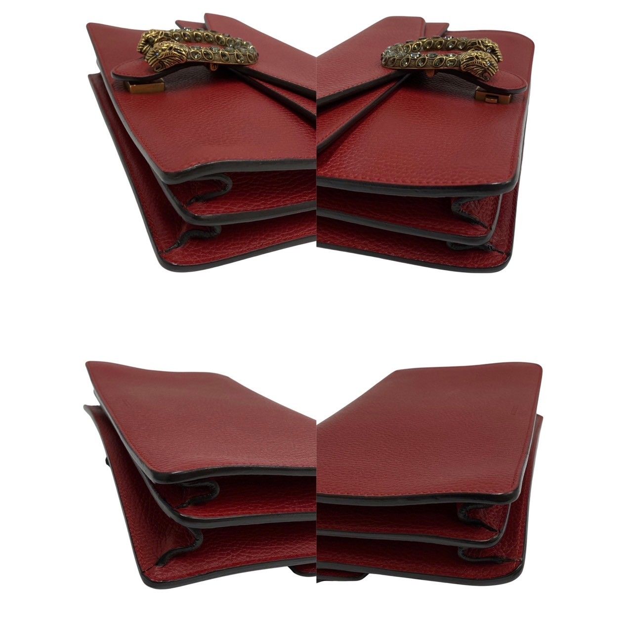 極 美品 希少品 GUCCI グッチ ディオニュソス モチーフ 金具 レザー 本 