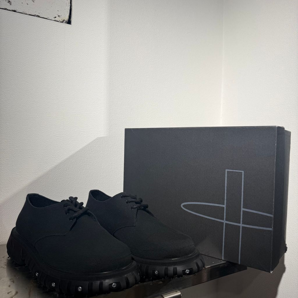 Phileo フィレオ 005-Derby Black Canvas ダービーシューズ 005F21C ブラック size:41【表参道A07】