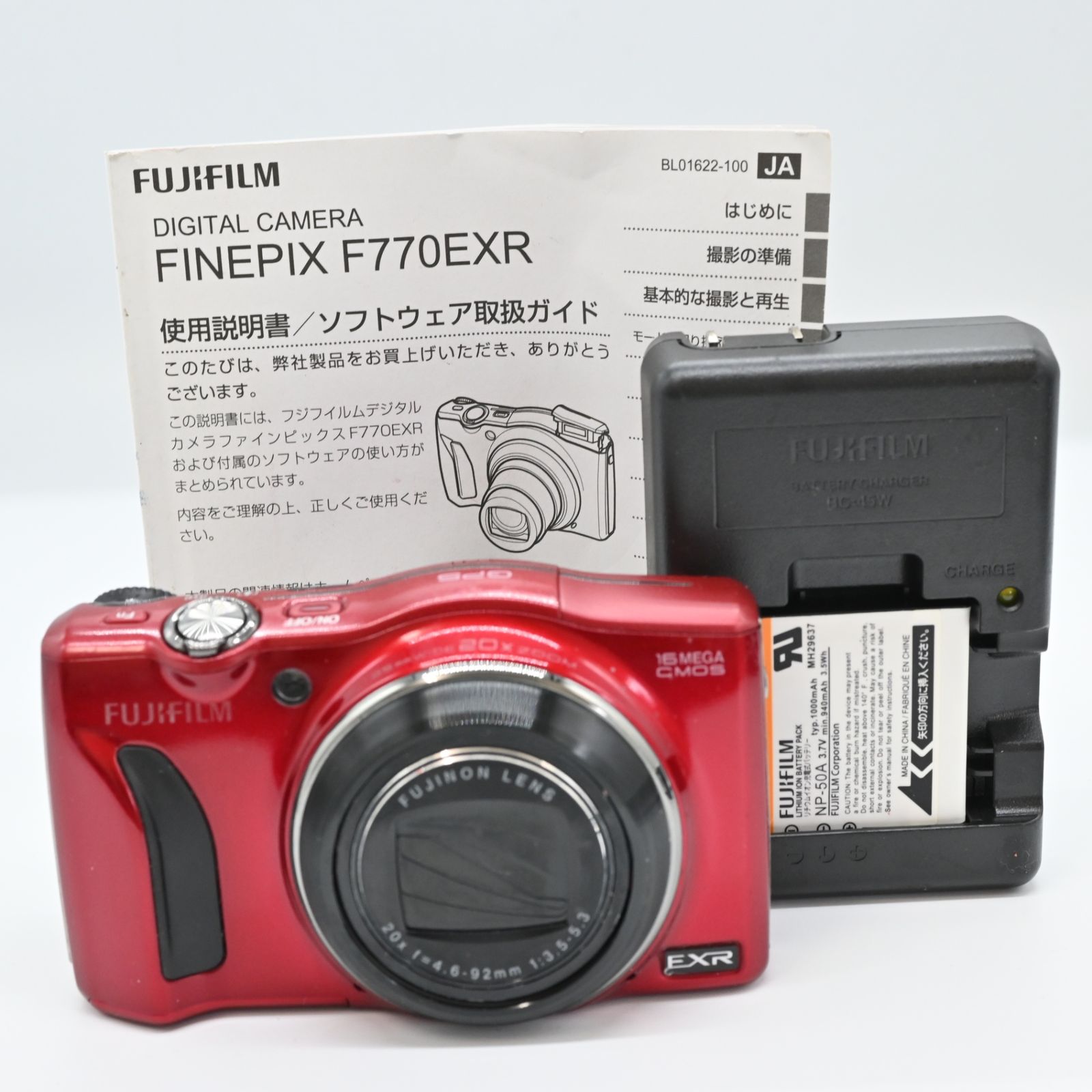 並品】FUJIFILM デジタルカメラ FinePix F770EXR レッド 1600万