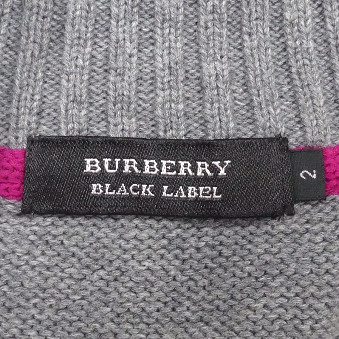 バーバリーブラックレーベル カーディガン ニット セーター 刺繍