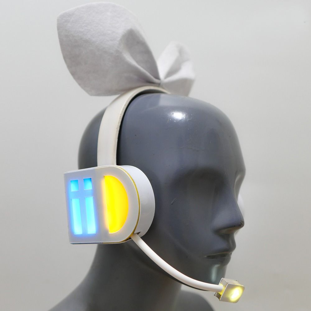 光るヘッドセット ヘッドフォンマイク