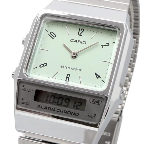 カシオ CASIO アナデジ クオーツ 腕時計 AQ 800 E 3 A ユニセックス ペールグリーン 海外モデル 並行輸入品 m f 58096 d 1