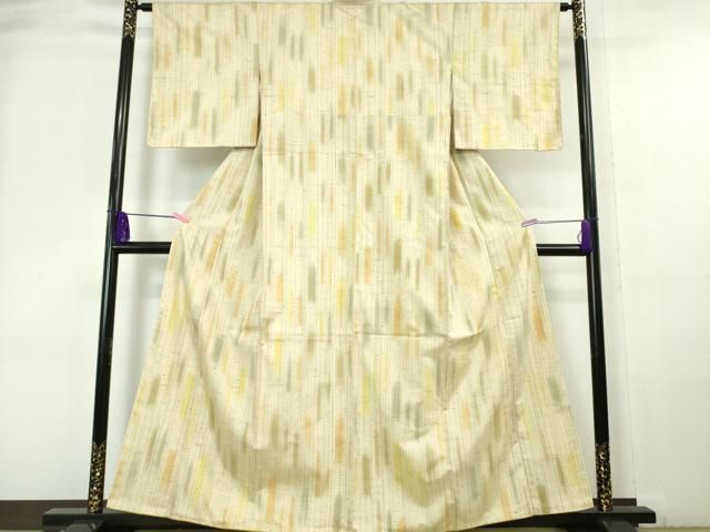 平和屋本店□極上 ぜんまい紬 伝統古染ぼかし 徒然草 証紙付き 逸品