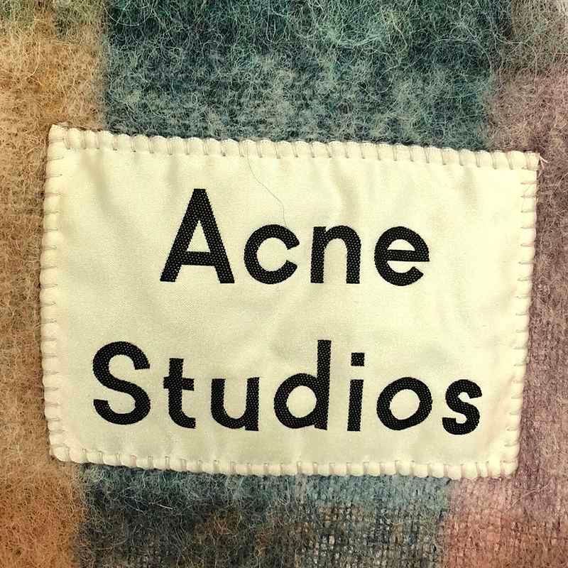 【美品】  Acne Studios / アクネストゥディオズ | チェック アルパカ混 フリンジマフラー | マルチカラー | レディース 美品】 Acne Studios / アクネストゥディオズ | チェック アルパカ混