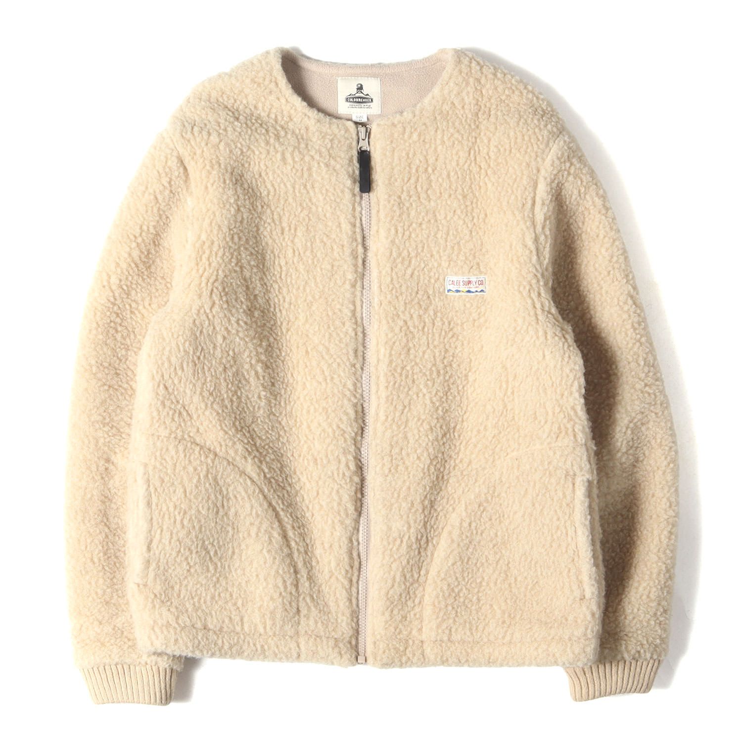 CALEE キャリー ジャケット サイズ:M COLD BREAKER ウール ボアフリース ノーカラージャケット (Boa Fleece No  Collar Jacket) ナチュラル アウター ブルゾン【メンズ】 - メルカリ