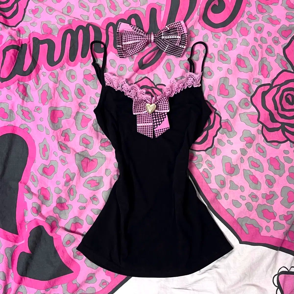 ショップ MA*RSマーズ アゲハ ハートチェック リボンドレス 姫ギャル