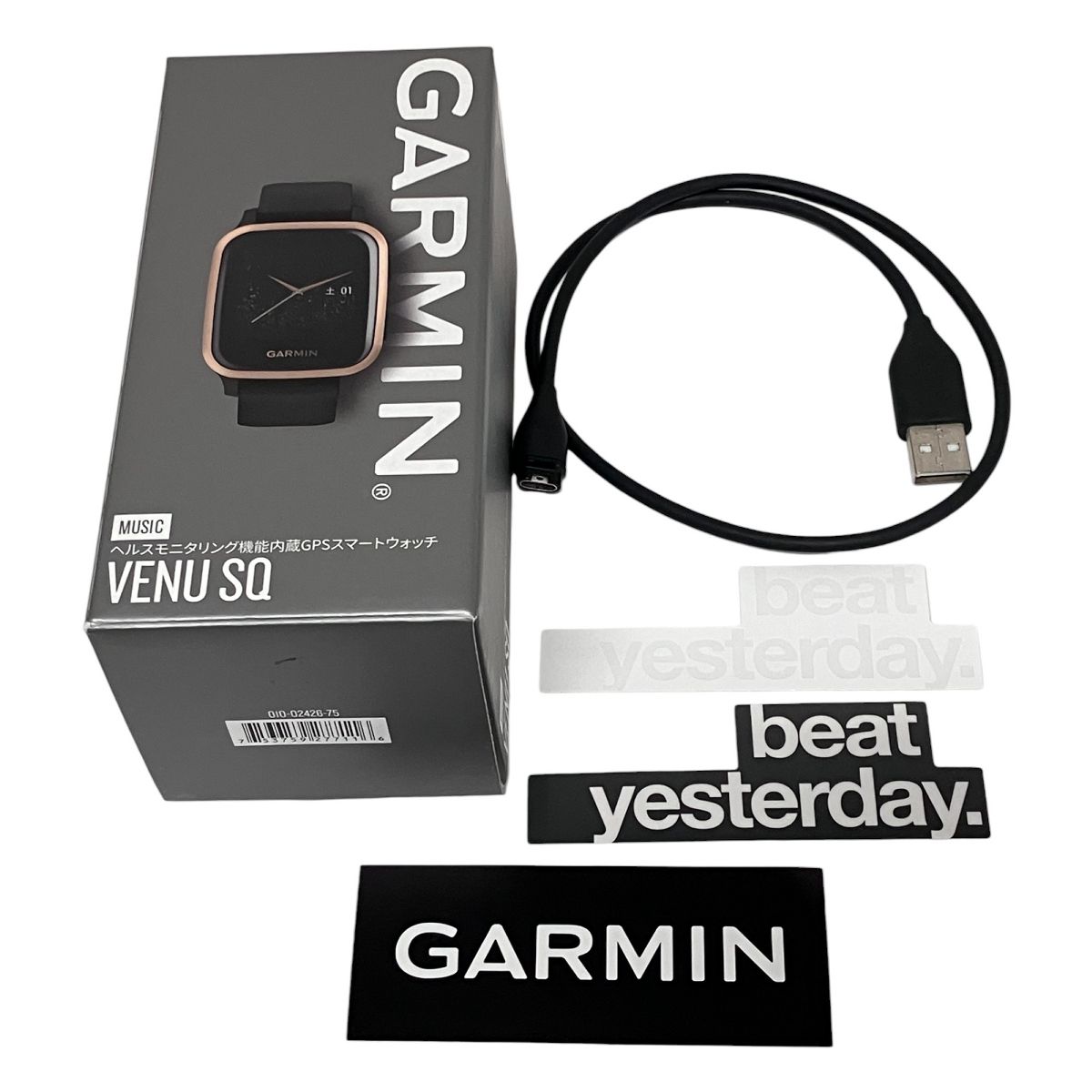 GARMIN TI-GNSS VENU SQ ヘルス モニタリング 機能 内蔵 GPS スマート ウォッチ 腕時計 時計 ガーミン F9456952  - メルカリ