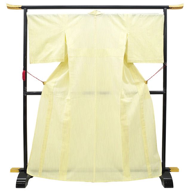 未使用近い 美品 小千谷縮 化繊混麻 薄物 夏着物 単品 涼感上質 未使用近い 美品 薄物 小千谷縮 高級麻 小紋 夏着物 涼感 上質