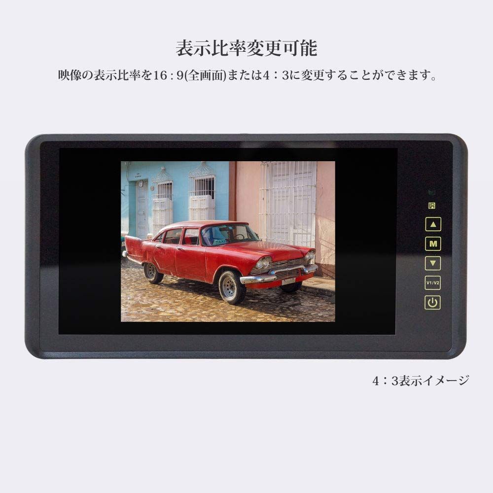 バックミラーモニター 9インチ ルームミラーモニター バックカメラ連動 12v 24v 16 9 B390B SKLAD-KIRPICHA_RU