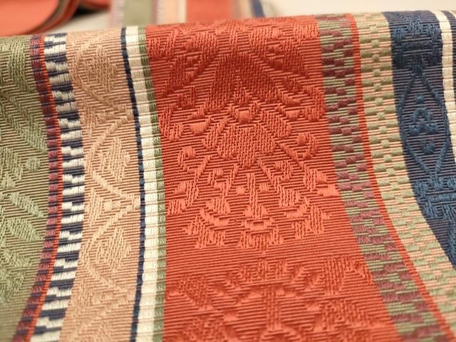 もくれん様M3725★着物淡雪 ★ 未使用品　正絹　本場筑前博多織　半幅帯　小袋 もくれん様M3725☆着物淡雪 ☆ 未使用品 正絹 本場筑前博多織