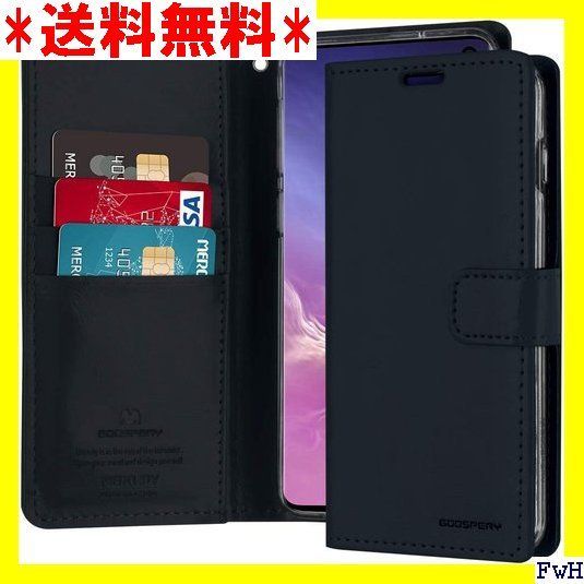 IX Goospery Galaxy S10 手帳型ケース 応 ブルームーンケース ネイビー