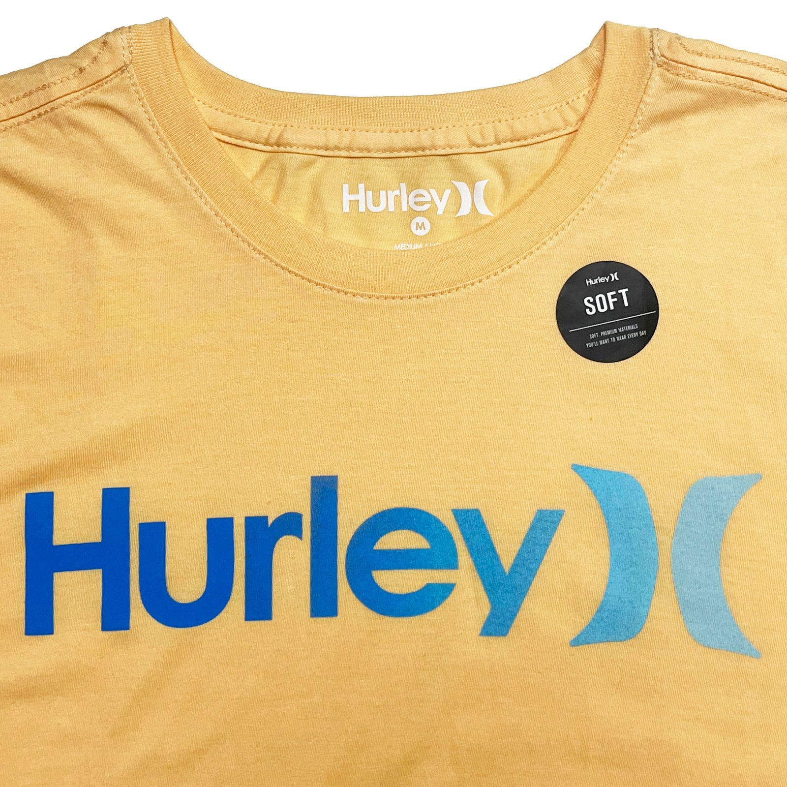 【未使用B／メンズM】HURLEY SOFT TEE ONE & ONLY サーモンオレンジ／グラデーション