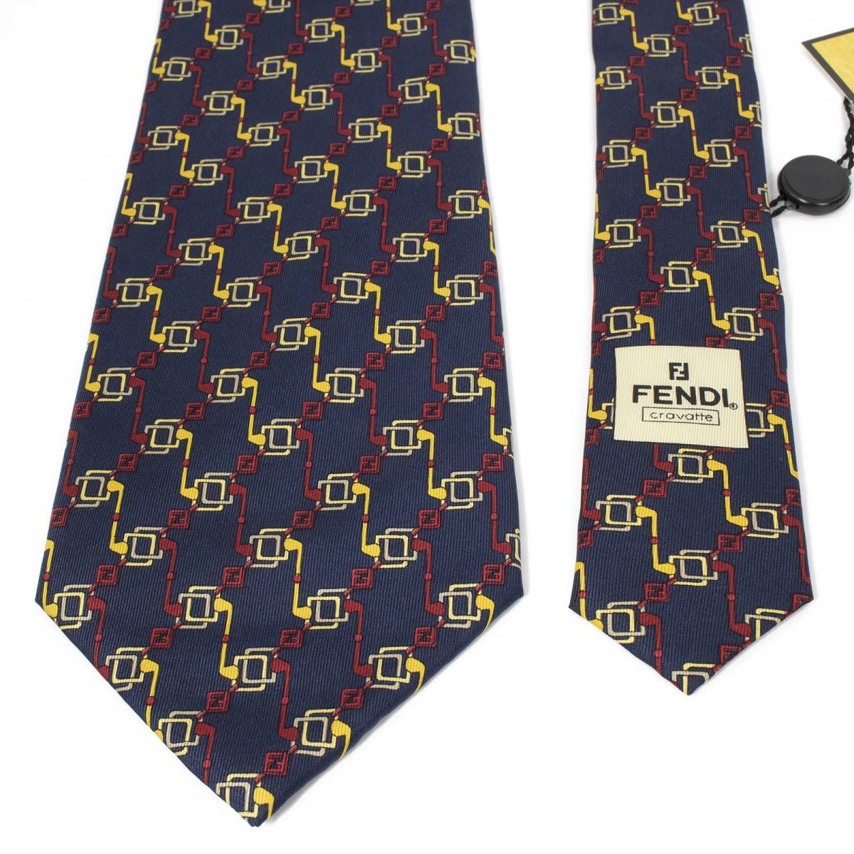 FENDI ネクタイ　ズッカ　✳︎新品未使用✳︎ ネクタイ ワイドタイ ズッカ柄 絹 シルク ロゴ 青 ブルー（2024