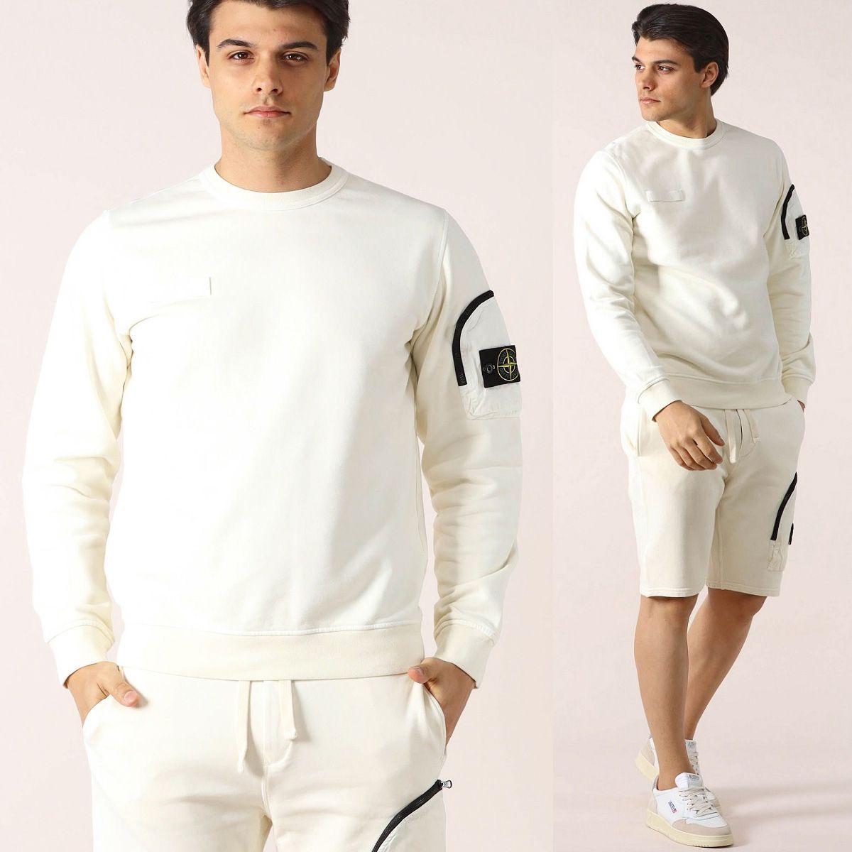64 STONE ISLAND ストーンアイランド K1S15 6100003 S0123 V0093 オフホワイト トレーナー スウェット size M