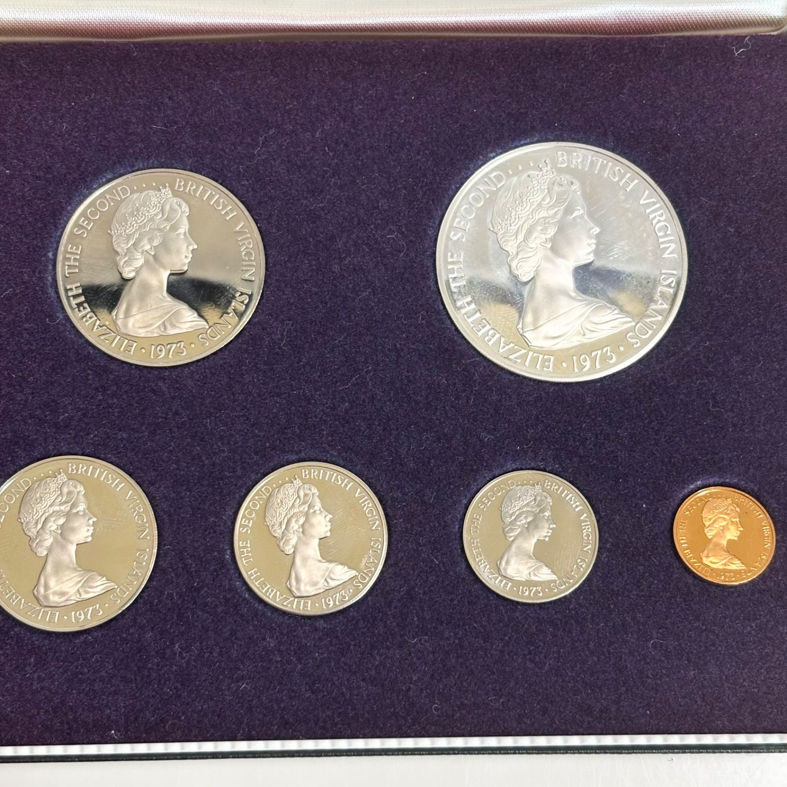 1973年イギリス領ヴァージン諸島　プルーフ貨幣セット　フランクリンミント 送料無料】1973年イギリス領ヴァージン諸島/プルーフ貨幣セット