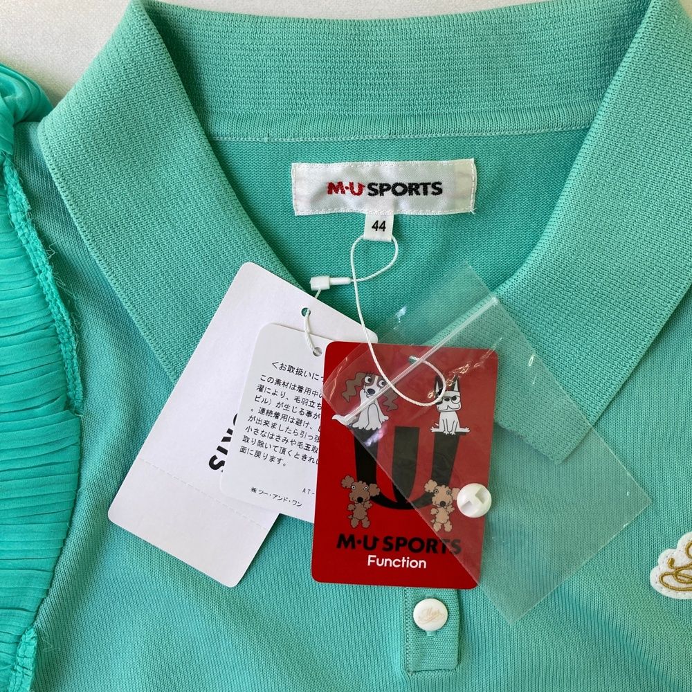 サイズ：44 M.U SPORTS エムユースポーツ 半袖ポロシャツ ブルー系