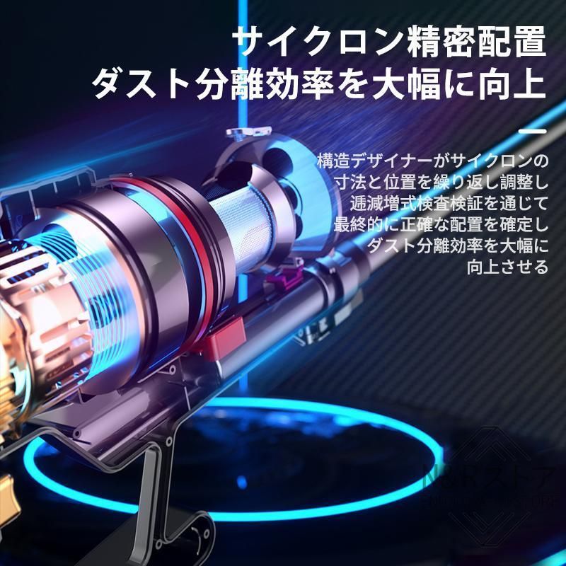 掃除機コード式サイクロン式静音強力吸引コンパクトハンディー1.4kg小型ハンディスティック型軽量クリーナー30000pa省エネ