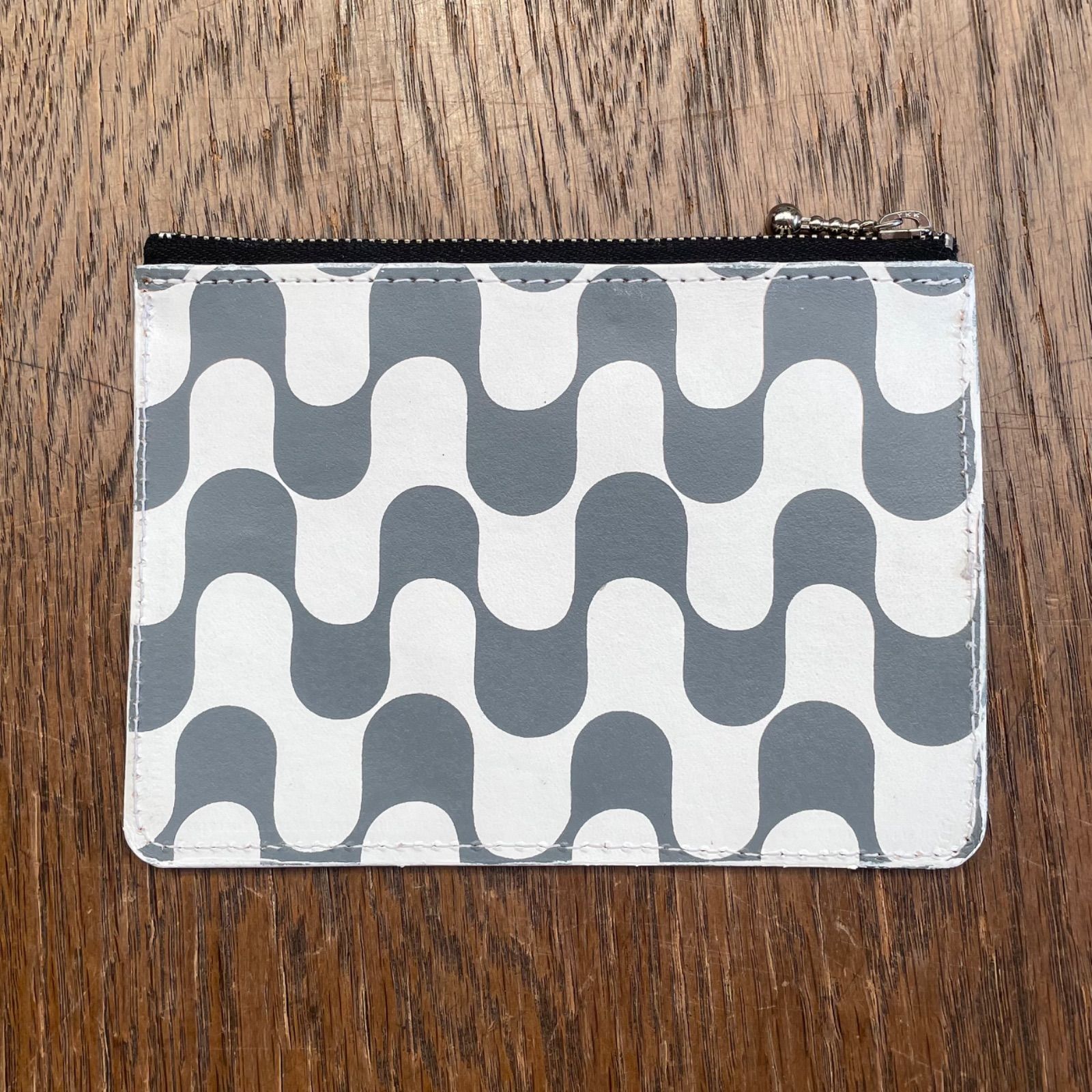 ファブシック オリジナル レザーウォレット ビッグアイ ホワイト モッズ 昭和 レトロ サイケデリック 財布 コインケース 小銭入れ