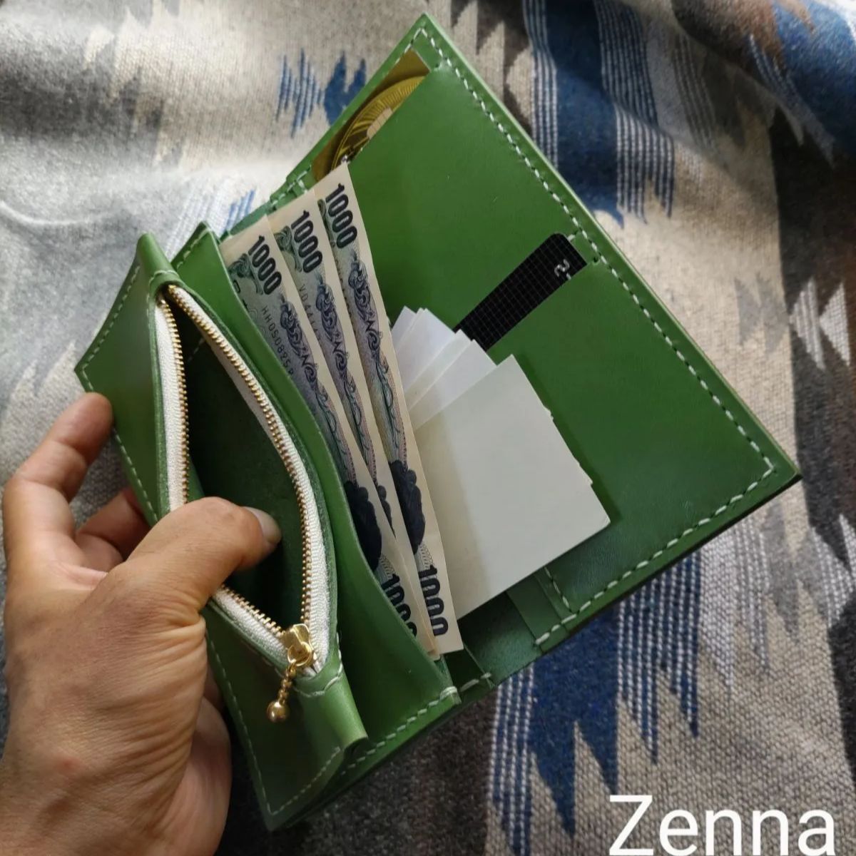 本革　牛革　ハンドメイド　長財布　ロングウォレット　no.1044 本革 牛革 ハンドメイド 長財布 ロングウォレット no.1044