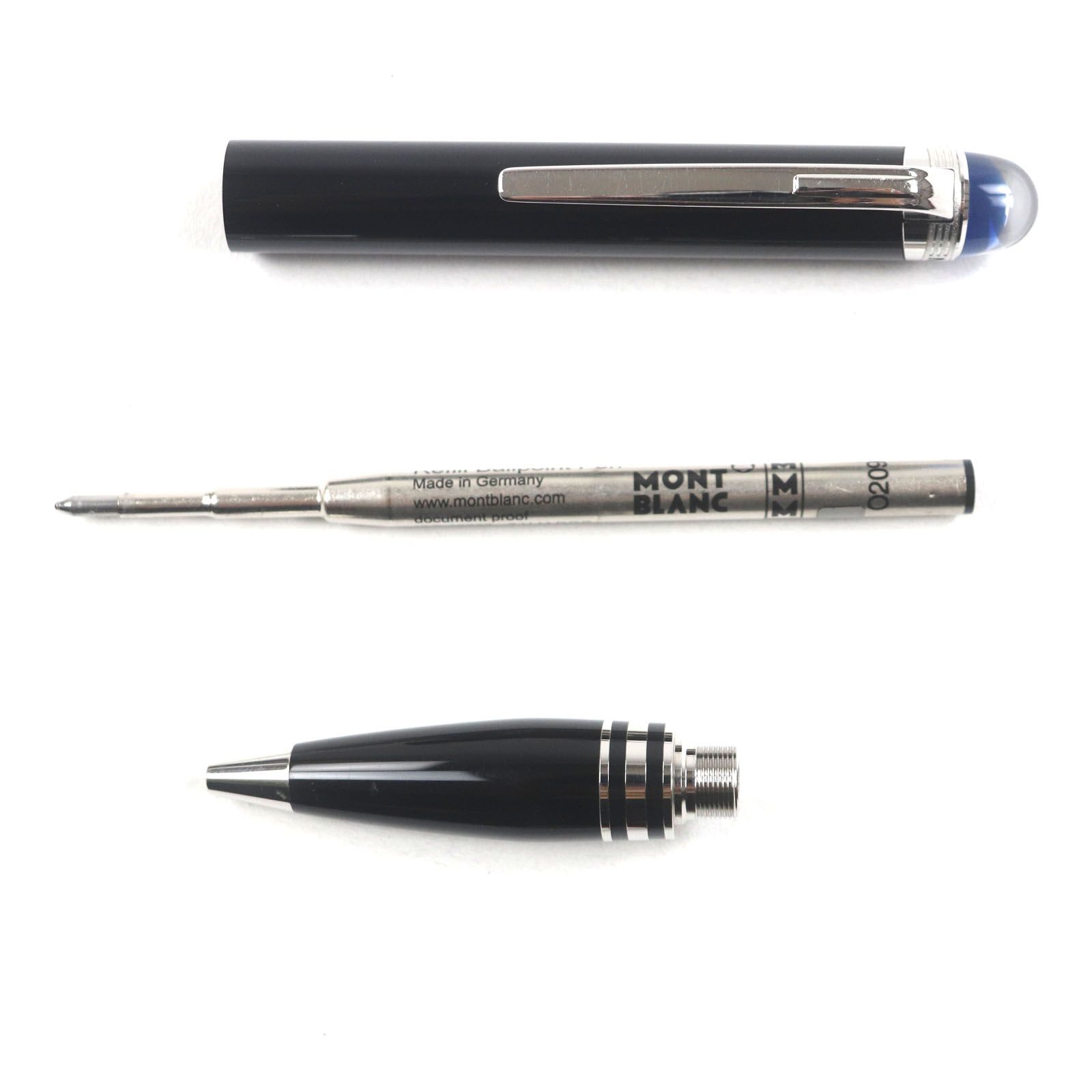 MONTBLANC モンブラン スターウォーカー ブルードーム プレシャスレジン ツイスト式 ホワイトスター ボールペン ブラック シルバー 箱 ケース付き ドイツ製 筆記 済み WWW_SKLAD-KIRPICHA_RU