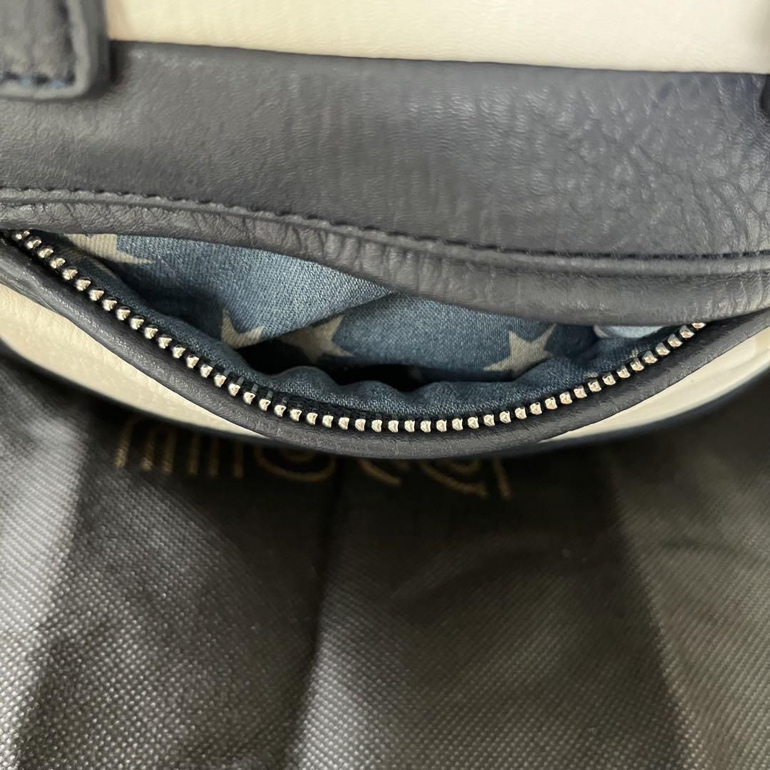 美品 MUTA ムータ 2way ショルダーバッグ ボーダー 8バッグ 