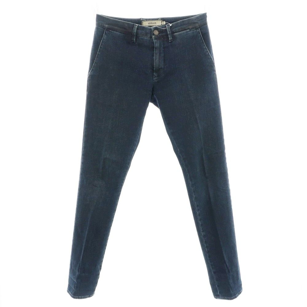 【中古】シビリア SIVIGLIA ストレッチコットン デニムパンツ ジーンズ ネイビー【サイズ31】【メンズ】 中古】シビリア SIVIGLIA ストレッチ コットン デニムパンツ ネイビー