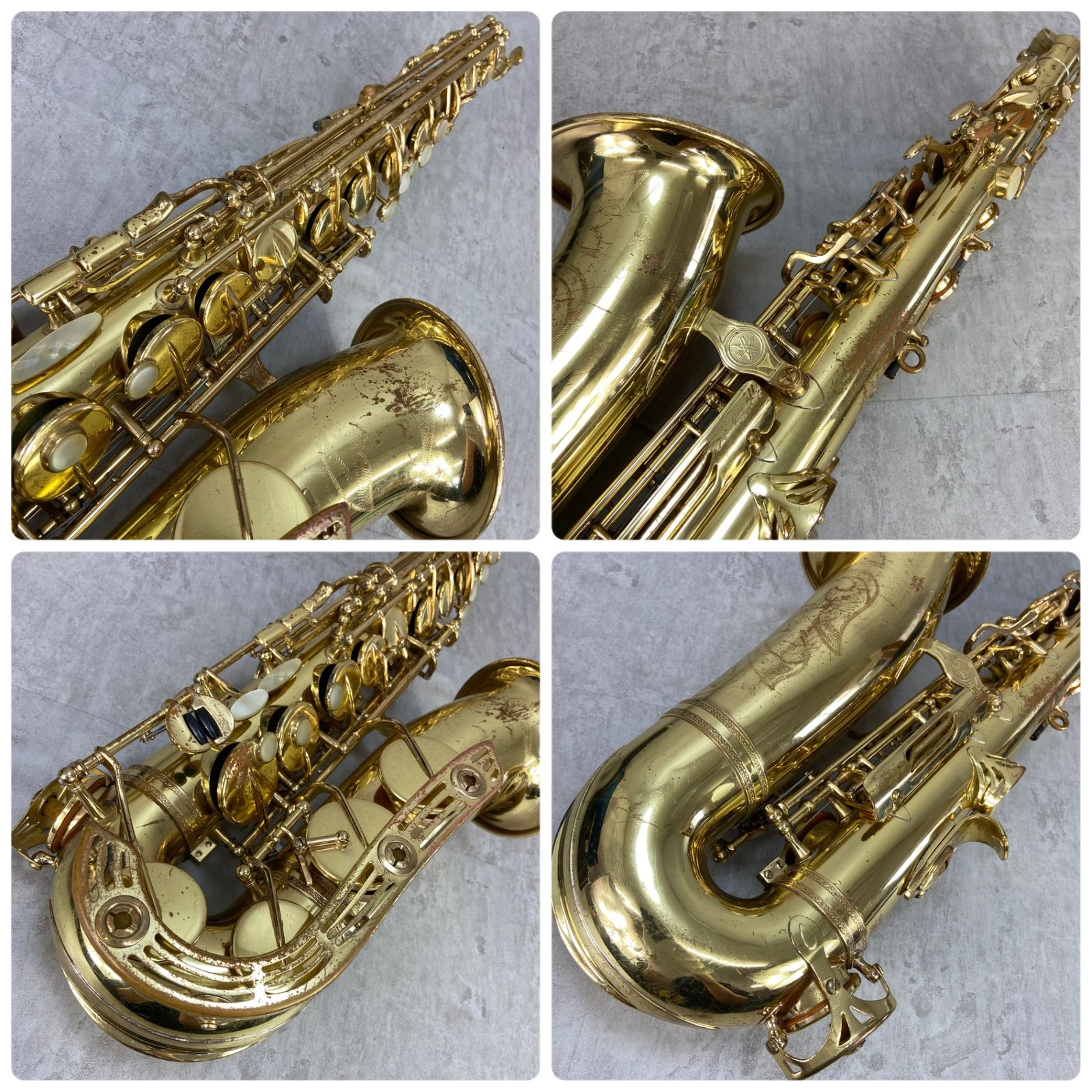 YAMAHA　ヤマハ　YAS-61　アルトサックス ALTO　SAXPHONE 管楽器　Jガード　ゴールドラッカー　ビンテージ　マウスピース　ハードケース