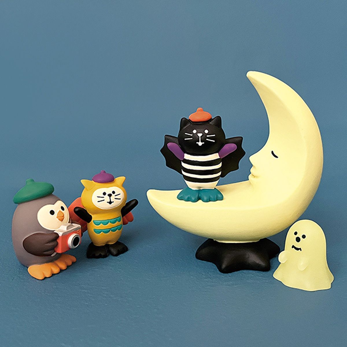 コウモリにゃんこ コンコンブル HAPPY OBAKE NIGHT 2024 ハロウィン DECOLE concombre マスコット 新作 可愛い 置物 小物 フィギュア