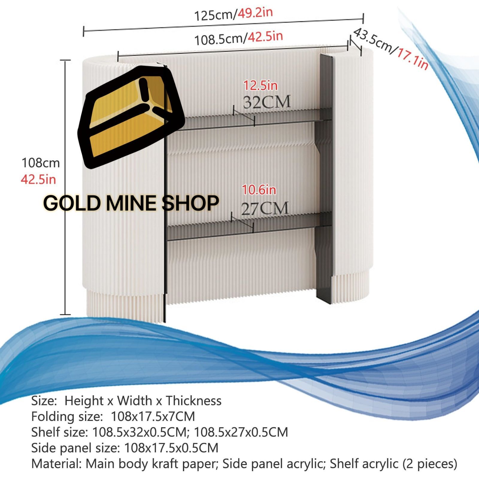 受付カウンター レジ 受付台カウンターテーブル 折り畳みこむ演説台 おしゃれ多機能なしたモダンデザイン 小型受付デスク フロントデスク受付カウンター 2つの可動棚付きモダンディスプレイラック チェックアウトスタンド White