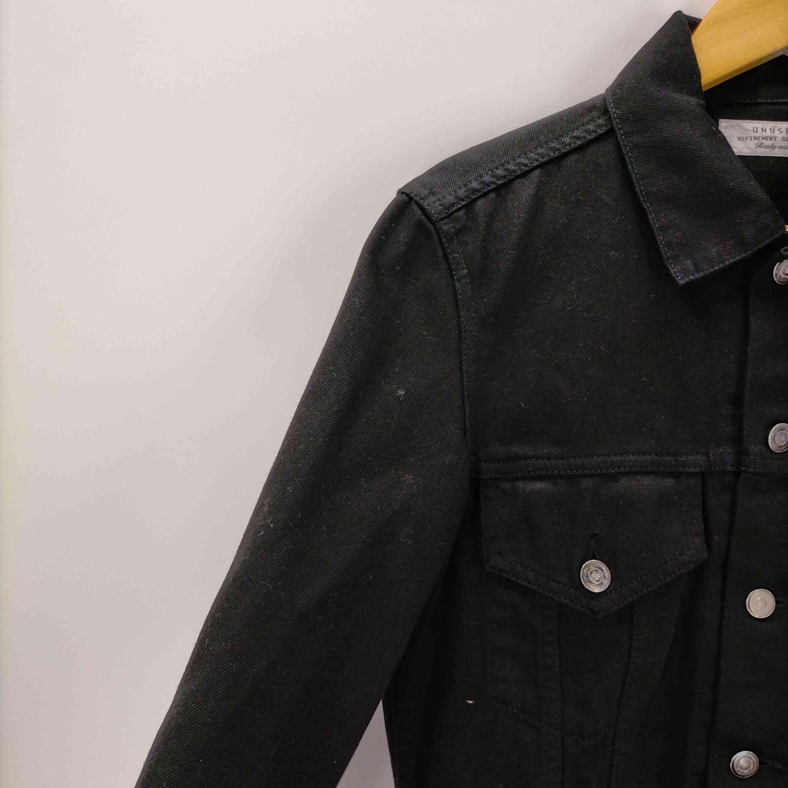 アンユーズド UNUSED BLACK DENIM JACKET 製品染め ブラックデニム