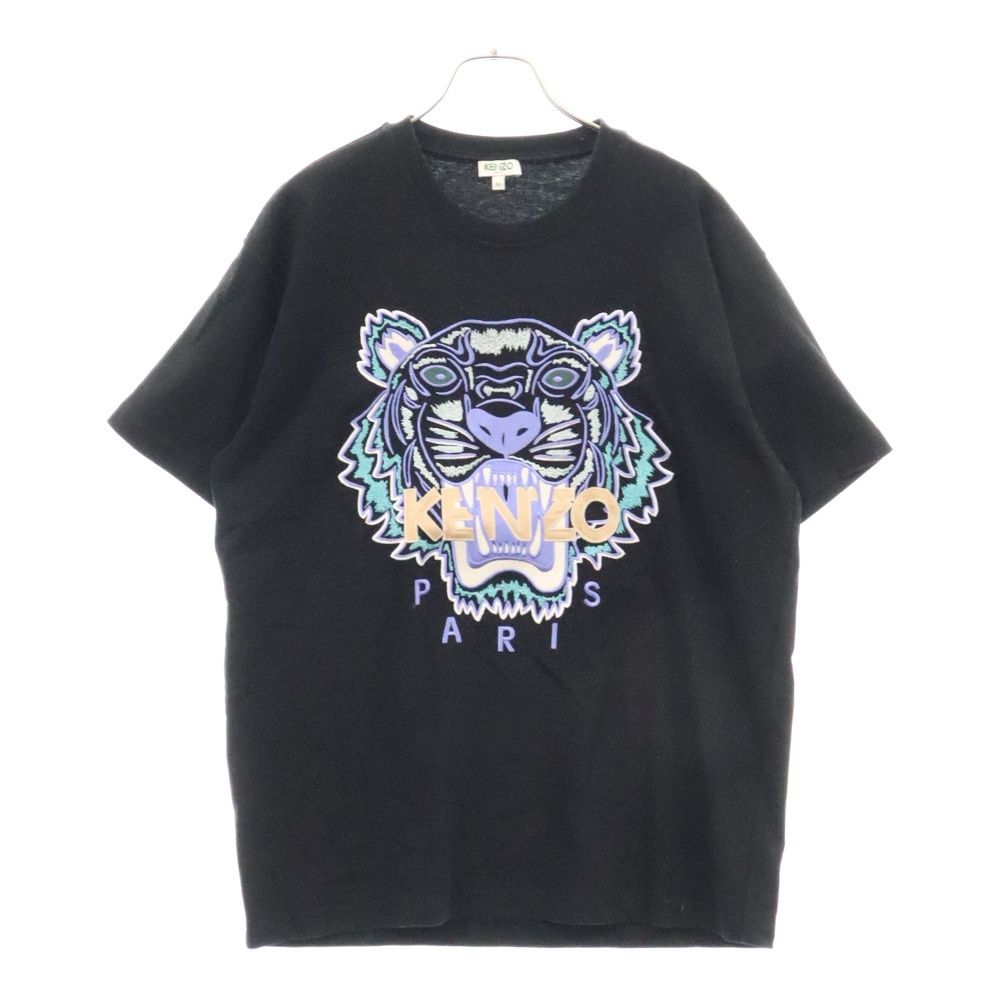 KENZO (ケンゾー) フロント刺繍 クルーネック半袖Tシャツ