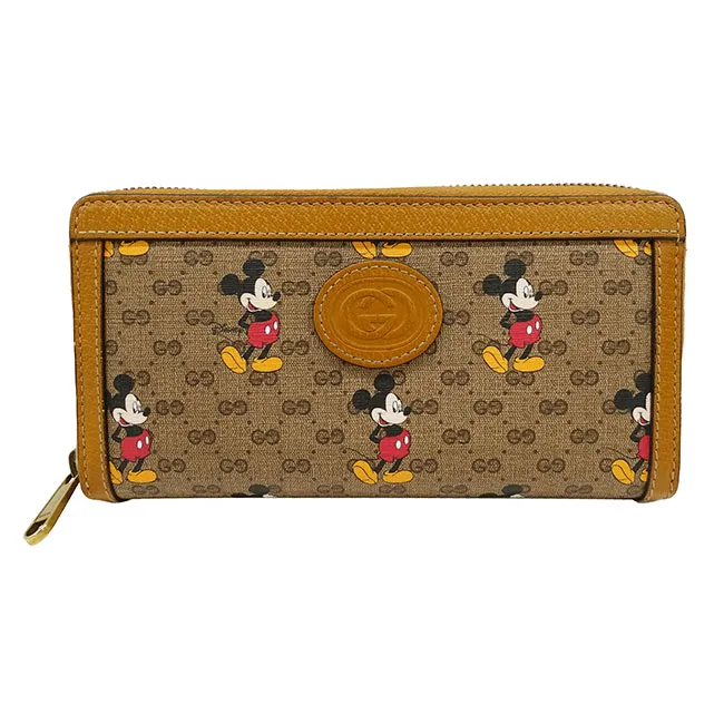 特大セール●ほぼ美品●Gucci Disney コラボ ミッキー 二つ折り財布 GUCCI（グッチ） ディズニー Disney ミッキーマウス 二つ折り財布