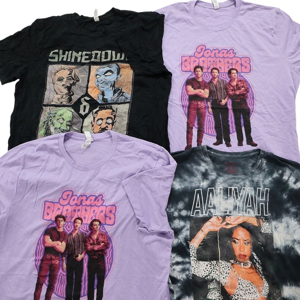 古着卸 まとめ売り 音楽・バンド 半袖Tシャツ 16枚セット (メンズ XL  