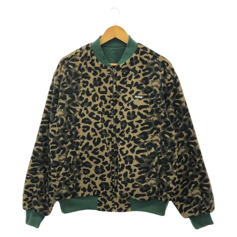 X-LARGE 23AW リバーシブルボンバージャケット サイズM レオパード グリーン 101234021012 エクストララージ 17