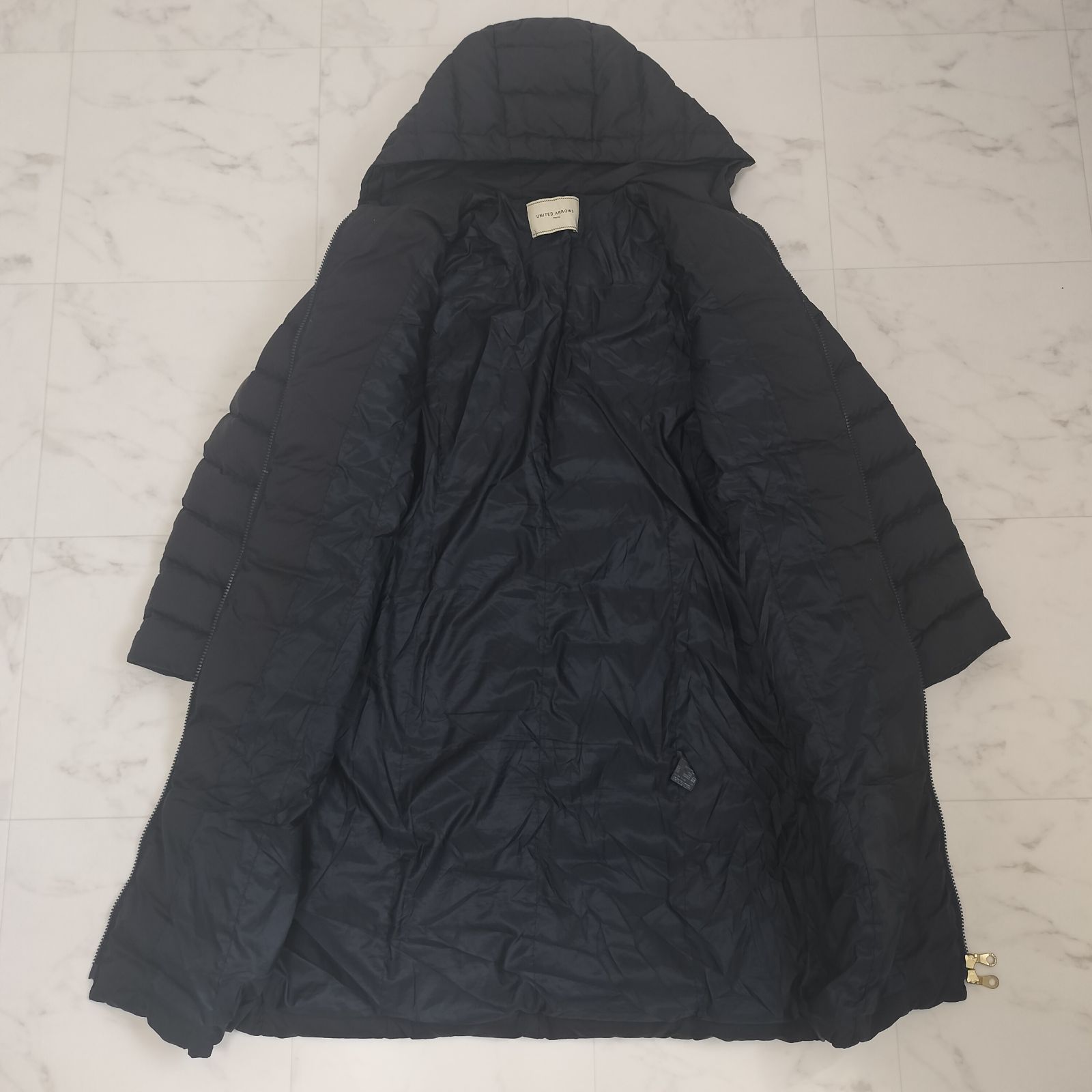 UNITED ARROWS ユナイテッドアローズ ロングダウンコート フード付き 