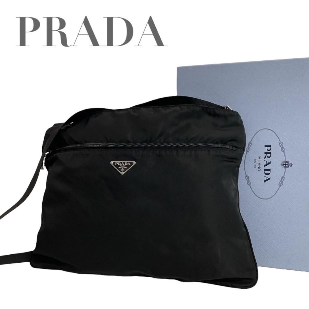 極美品　プラダ　三角ロゴ　ナイロン　メッセンジャー　ショルダーバッグ 4933 価格交渉/質問大歓迎♪】極美品 プラダ 三角ロゴ ナイロン