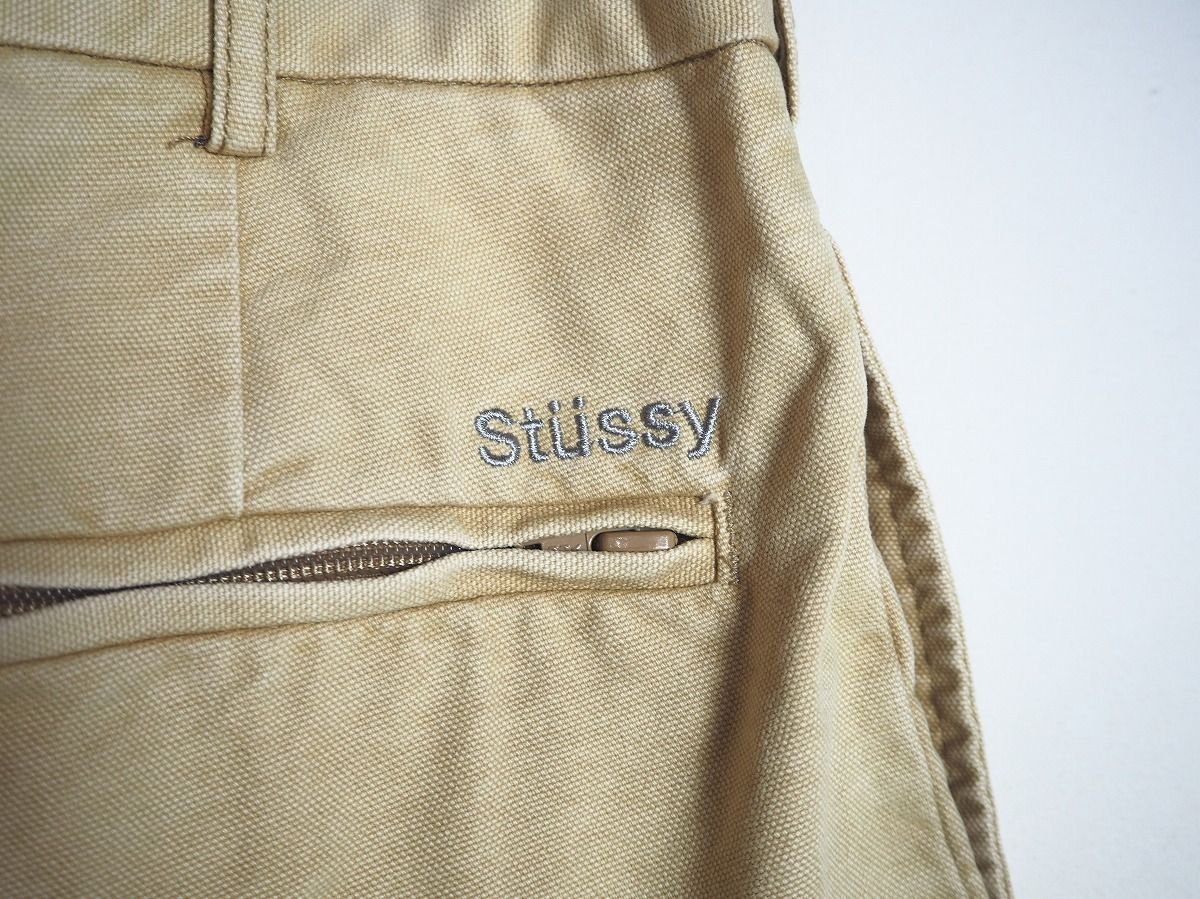 old stussy ダック地 ワークパンツ ステューシー 正規 希少 90S OLD STUSSY オールド ステューシー ダック生地