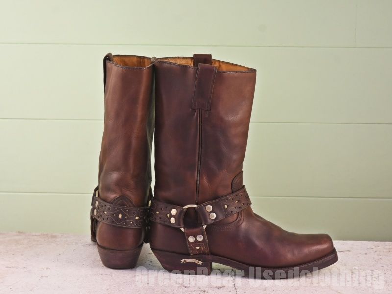 B763 スペイン製 SENDRA リングブーツ 茶 ブラウン メンズ 43 26.5cm