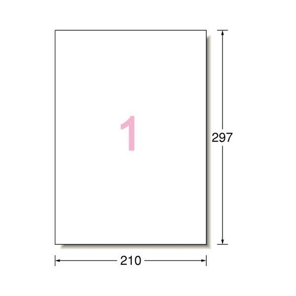 まとめ）エーワン レーザープリンタラベル 光沢紙ホワイト A4