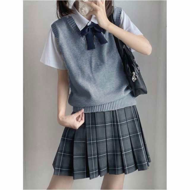 制服　高校　ベスト　スカート　夏服　冬服 送料無料 スクールベスト 女子 春 夏 秋 冬 制服 ベスト