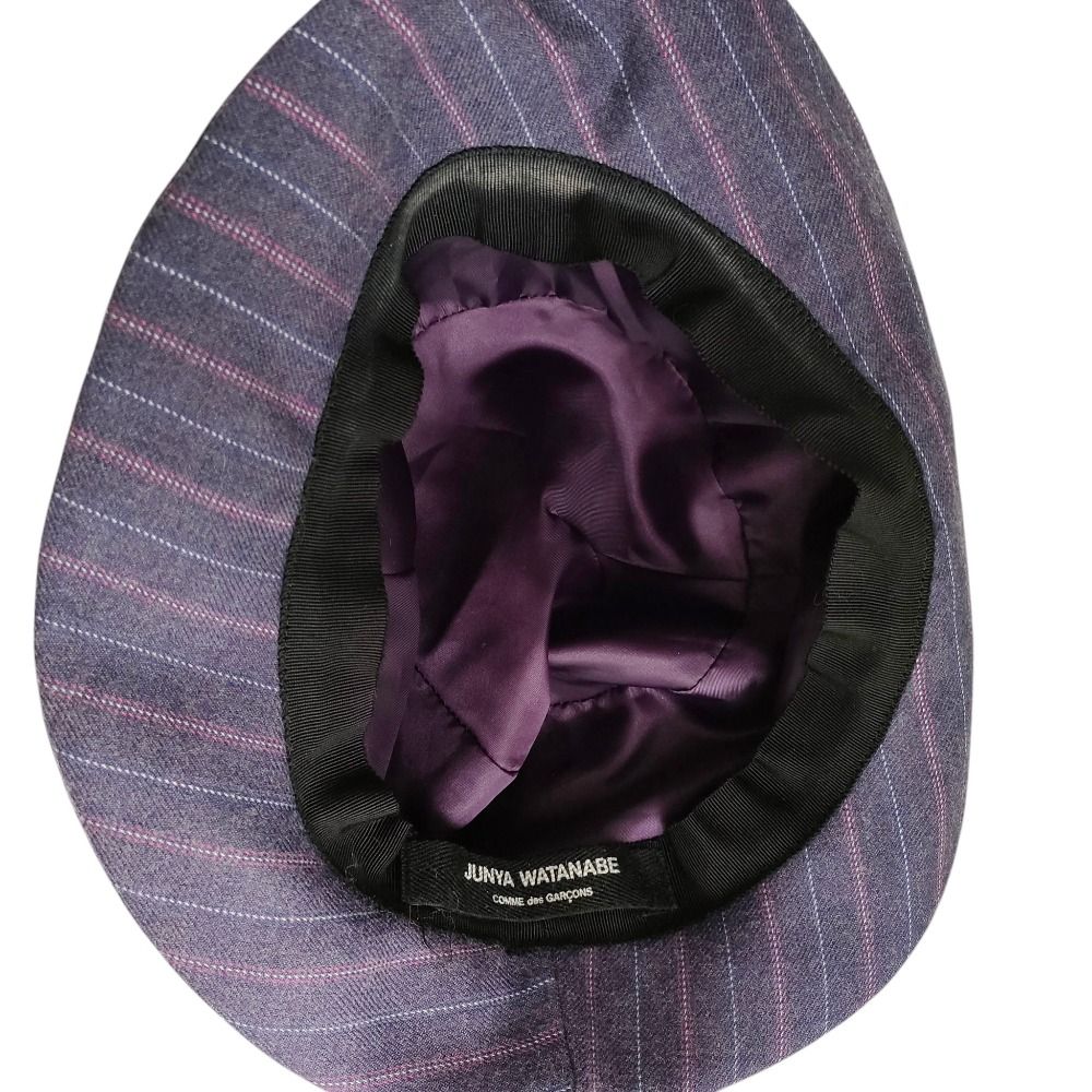 COMME des GARÇONS HOMME ストライプキャスケット BLK COMME des