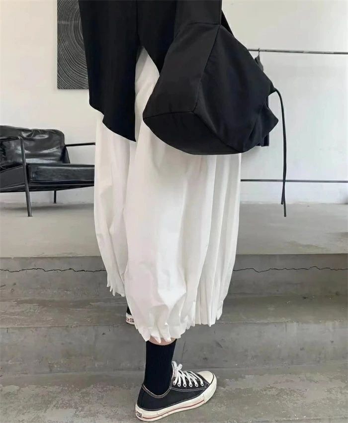 ワイドパンツ パンツ レディース バルーンパンツ 春夏 9分丈