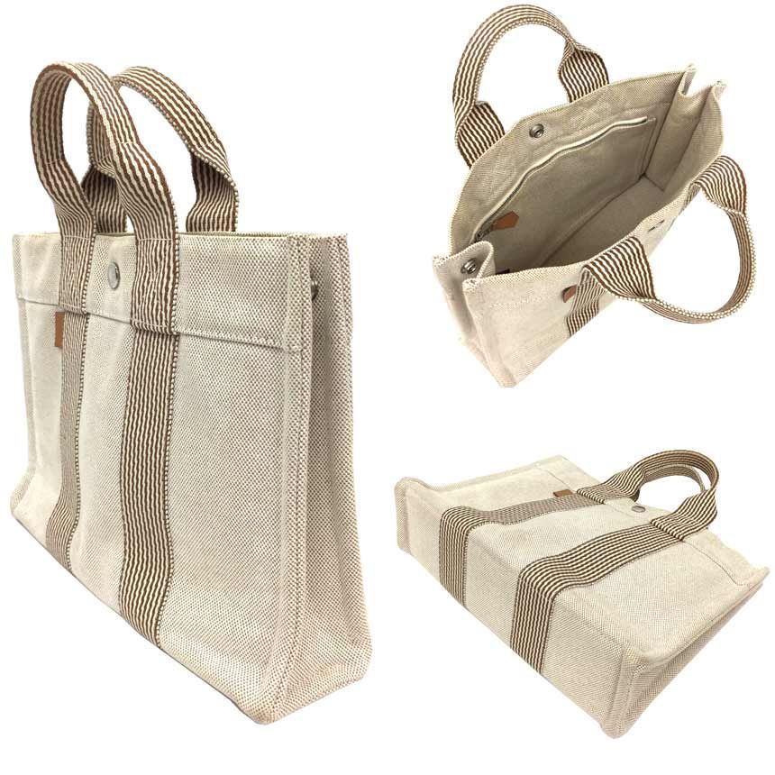 HERMES エルメス ニューフールトゥPM トートバッグ ベージュ aq10085  