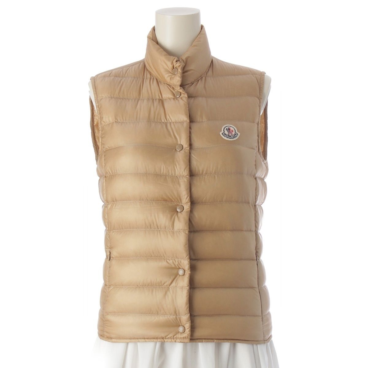 モンクレール 2021年モデル リアーネ ダウンベスト ワッペン ホワイト
