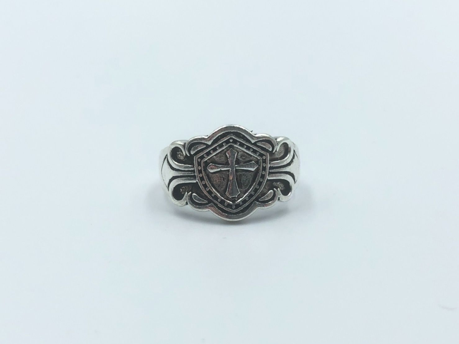 シルバーアクセサリー デザインリング カレッジリング シルバー