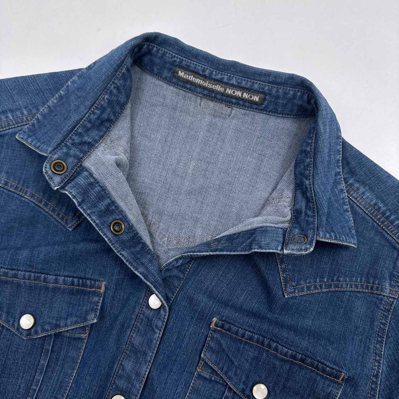 タグ付き新品 マドモアゼルノンノンパパス デニム シャツ ジャケット 