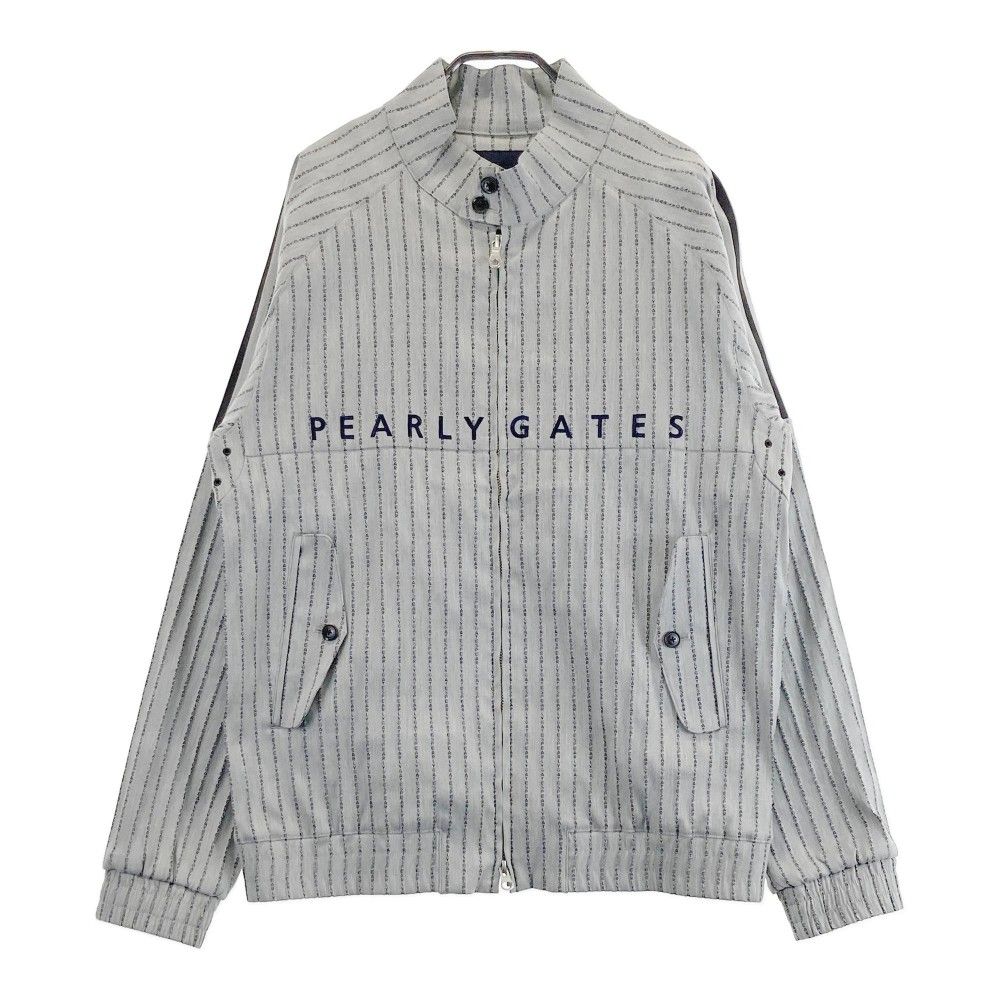 サイズ：5 PEARLY GATES パーリーゲイツ 2023年モデル ストレッチジップジャケット 総柄 グレー系 [240101371875] ゴルフウェア メンズ ストスト サイズ：5 PEARLY GATES パーリーゲイツ 2023年モデル