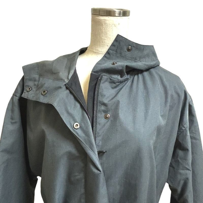 STUDIOUS ステュディオス レディース ナイロンコート 撥水コート 秋コート スプリングコート nフード付きコート 撥水 バックギャザー ナイロンコート グレー 秋コート GULLKHAN_COM